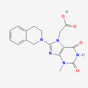 [8-(3,4-dihydro-2(1H)-isoquinolinyl)-3-methyl-2,6-dioxo-1,2,3,6-tetrahydro-7H-purin-7-yl]acetic acid