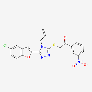 2-{[4-allyl-5-(5-chloro-1-benzofuran-2-yl)-4H-1,2,4-triazol-3-yl]thio}-1-(3-nitrophenyl)ethanone