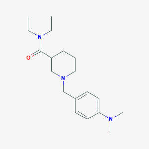 molecular formula C19H31N3O B4900451 1-[4-(dimethylamino)benzyl]-N,N-diethyl-3-piperidinecarboxamide 