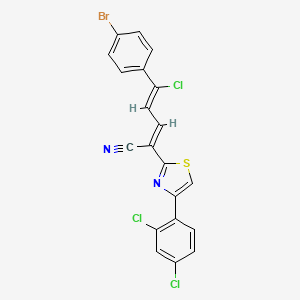 5-(4-bromophenyl)-5-chloro-2-[4-(2,4-dichlorophenyl)-1,3-thiazol-2-yl]-2,4-pentadienenitrile