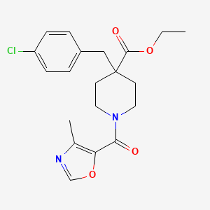 ethyl 4-(4-chlorobenzyl)-1-[(4-methyl-1,3-oxazol-5-yl)carbonyl]-4-piperidinecarboxylate