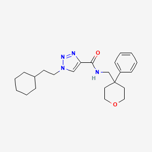 1-(2-cyclohexylethyl)-N-[(4-phenyloxan-4-yl)methyl]triazole-4-carboxamide