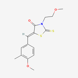 molecular formula C15H17NO3S2 B4900496 3-(2-methoxyethyl)-5-(4-methoxy-3-methylbenzylidene)-2-thioxo-1,3-thiazolidin-4-one 