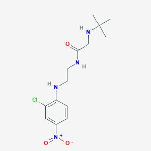 molecular formula C14H21ClN4O3 B4900544 N~2~-(tert-butyl)-N~1~-{2-[(2-chloro-4-nitrophenyl)amino]ethyl}glycinamide 