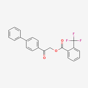 molecular formula C22H15F3O3 B4900550 2-(4-biphenylyl)-2-oxoethyl 2-(trifluoromethyl)benzoate CAS No. 425628-27-9