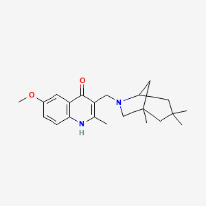 6-methoxy-2-methyl-3-[(1,3,3-trimethyl-6-azabicyclo[3.2.1]oct-6-yl)methyl]-4-quinolinol