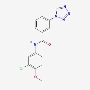 N-(3-chloro-4-methoxyphenyl)-3-(1H-tetrazol-1-yl)benzamide