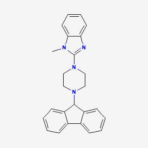 2-[4-(9H-fluoren-9-yl)piperazin-1-yl]-1-methylbenzimidazole