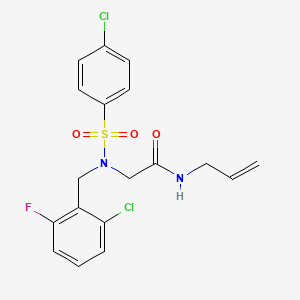 N~2~-(2-chloro-6-fluorobenzyl)-N~2~-[(4-chlorophenyl)sulfonyl]-N-prop-2-en-1-ylglycinamide