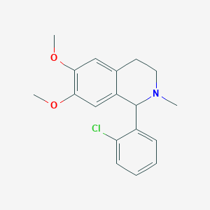 molecular formula C18H20ClNO2 B4900634 1-(2-chlorophenyl)-6,7-dimethoxy-2-methyl-1,2,3,4-tetrahydroisoquinoline 