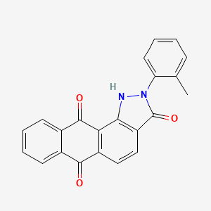 2-(2-methylphenyl)-1H-naphtho[2,3-g]indazole-3,6,11(2H)-trione