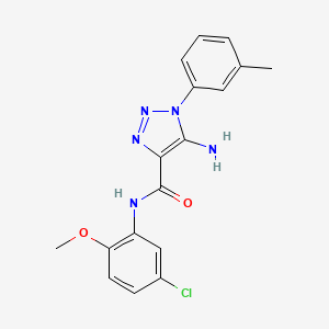 5-amino-N-(5-chloro-2-methoxyphenyl)-1-(3-methylphenyl)-1H-1,2,3-triazole-4-carboxamide