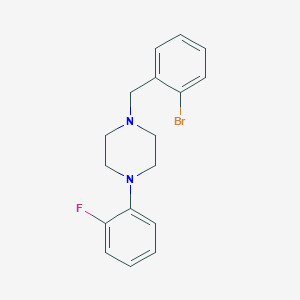 molecular formula C17H18BrFN2 B4900694 1-[(2-Bromophenyl)methyl]-4-(2-fluorophenyl)piperazine 