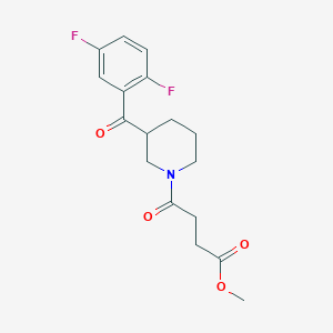 molecular formula C17H19F2NO4 B4900698 methyl 4-[3-(2,5-difluorobenzoyl)-1-piperidinyl]-4-oxobutanoate 