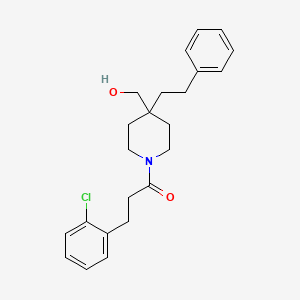 molecular formula C23H28ClNO2 B4900699 [1-[3-(2-chlorophenyl)propanoyl]-4-(2-phenylethyl)-4-piperidinyl]methanol 