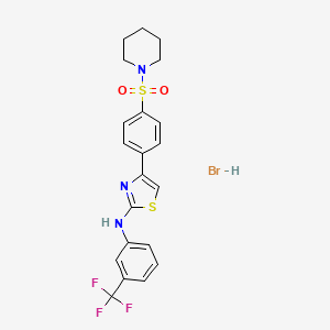 4-[4-(1-piperidinylsulfonyl)phenyl]-N-[3-(trifluoromethyl)phenyl]-1,3-thiazol-2-amine hydrobromide