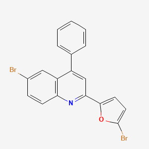 molecular formula C19H11Br2NO B4900724 6-bromo-2-(5-bromo-2-furyl)-4-phenylquinoline 