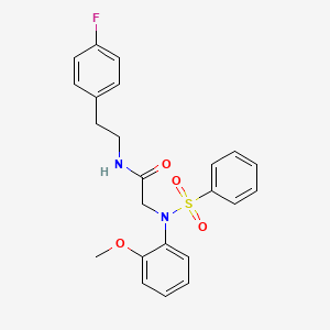 N~1~-[2-(4-fluorophenyl)ethyl]-N~2~-(2-methoxyphenyl)-N~2~-(phenylsulfonyl)glycinamide