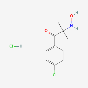 molecular formula C10H13Cl2NO2 B4900738 1-(4-chlorophenyl)-2-(hydroxyamino)-2-methyl-1-propanone hydrochloride 