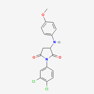 molecular formula C17H14Cl2N2O3 B4900769 1-(3,4-Dichlorophenyl)-3-[(4-methoxyphenyl)amino]pyrrolidine-2,5-dione 