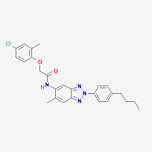 N-[2-(4-butylphenyl)-6-methyl-2H-1,2,3-benzotriazol-5-yl]-2-(4-chloro-2-methylphenoxy)acetamide