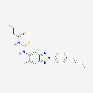 N-[[2-(4-butylphenyl)-6-methylbenzotriazol-5-yl]carbamothioyl]butanamide