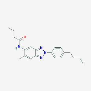 N-[2-(4-butylphenyl)-6-methylbenzotriazol-5-yl]butanamide