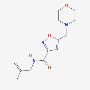 N-(2-methyl-2-propen-1-yl)-5-(4-morpholinylmethyl)-3-isoxazolecarboxamide