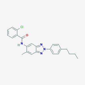 N-[2-(4-butylphenyl)-6-methylbenzotriazol-5-yl]-2-chlorobenzamide