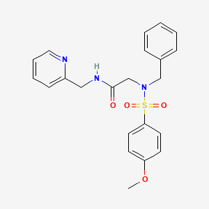 N~2~-benzyl-N~2~-[(4-methoxyphenyl)sulfonyl]-N~1~-(2-pyridinylmethyl)glycinamide