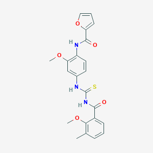 N-[2-methoxy-4-({[(2-methoxy-3-methylbenzoyl)amino]carbothioyl}amino)phenyl]-2-furamide