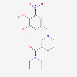 N,N-diethyl-1-[(4-hydroxy-3-methoxy-5-nitrophenyl)methyl]piperidine-3-carboxamide