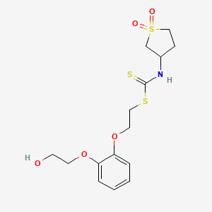 2-[2-(2-hydroxyethoxy)phenoxy]ethyl N-(1,1-dioxothiolan-3-yl)carbamodithioate