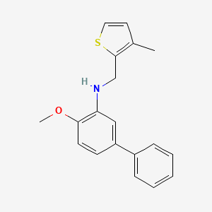 (4-methoxy-3-biphenylyl)[(3-methyl-2-thienyl)methyl]amine