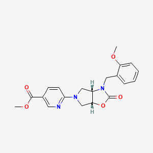 molecular formula C20H21N3O5 B4900910 methyl 6-[(3aS*,6aR*)-3-(2-methoxybenzyl)-2-oxohexahydro-5H-pyrrolo[3,4-d][1,3]oxazol-5-yl]nicotinate 