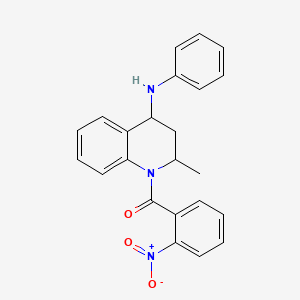 molecular formula C23H21N3O3 B4900948 (2-methyl-4-(phenylamino)-3,4-dihydroquinolin-1(2H)-yl)(2-nitrophenyl)methanone 