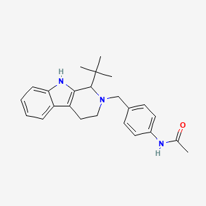 N-{4-[(1-tert-butyl-1,3,4,9-tetrahydro-2H-beta-carbolin-2-yl)methyl]phenyl}acetamide