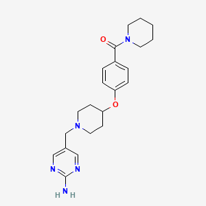 [4-[1-[(2-Aminopyrimidin-5-yl)methyl]piperidin-4-yl]oxyphenyl]-piperidin-1-ylmethanone