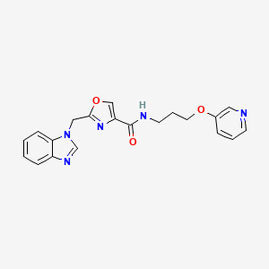 2-(1H-benzimidazol-1-ylmethyl)-N-[3-(3-pyridinyloxy)propyl]-1,3-oxazole-4-carboxamide