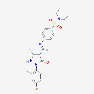 4-({[1-(4-bromo-2-methylphenyl)-3-methyl-5-oxo-1,5-dihydro-4H-pyrazol-4-ylidene]methyl}amino)-N,N-diethylbenzenesulfonamide