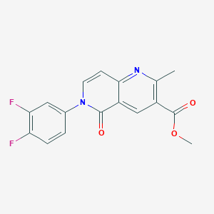 molecular formula C17H12F2N2O3 B4900985 methyl 6-(3,4-difluorophenyl)-2-methyl-5-oxo-5,6-dihydro-1,6-naphthyridine-3-carboxylate 