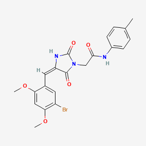 2-[(4E)-4-(5-bromo-2,4-dimethoxybenzylidene)-2,5-dioxoimidazolidin-1-yl]-N-(4-methylphenyl)acetamide