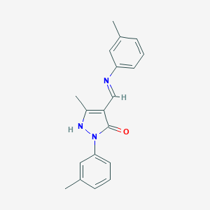 5-methyl-2-(3-methylphenyl)-4-(3-toluidinomethylene)-2,4-dihydro-3H-pyrazol-3-one