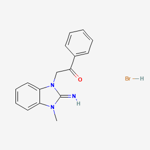 2-(2-imino-3-methylbenzimidazol-1-yl)-1-phenylethanone;hydrobromide