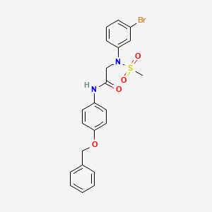 molecular formula C22H21BrN2O4S B4901028 N~1~-[4-(benzyloxy)phenyl]-N~2~-(3-bromophenyl)-N~2~-(methylsulfonyl)glycinamide 