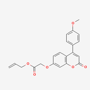 molecular formula C21H18O6 B4901055 PROP-2-EN-1-YL 2-{[4-(4-METHOXYPHENYL)-2-OXO-2H-CHROMEN-7-YL]OXY}ACETATE 