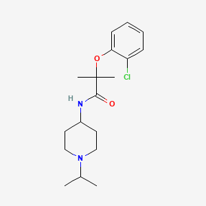 2-(2-chlorophenoxy)-2-methyl-N-[1-(propan-2-yl)piperidin-4-yl]propanamide