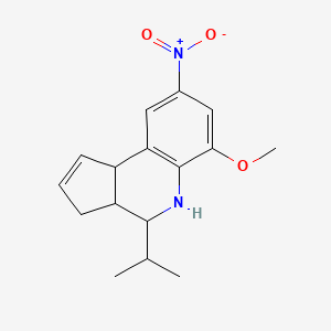 6-methoxy-8-nitro-4-propan-2-yl-3a,4,5,9b-tetrahydro-3H-cyclopenta[c]quinoline