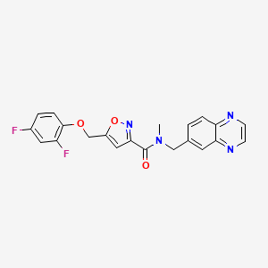 5-[(2,4-difluorophenoxy)methyl]-N-methyl-N-(6-quinoxalinylmethyl)-3-isoxazolecarboxamide