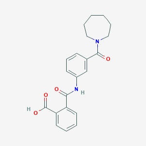 molecular formula C21H22N2O4 B4901084 2-({[3-(1-azepanylcarbonyl)phenyl]amino}carbonyl)benzoic acid 